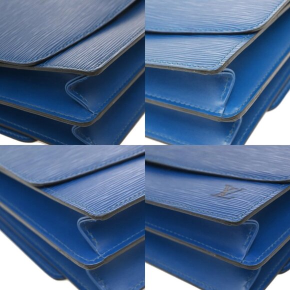 LOUIS VUITTON Grenell Both Flap Shoulder Bag Epi Leather Blue M52365 87KA855 - Picture 7 of 16